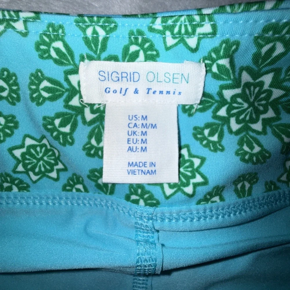 Sigrid Olsen Skort Women's M Blue Kaleidoscope Tennis Golf‎ Athletic Activewear